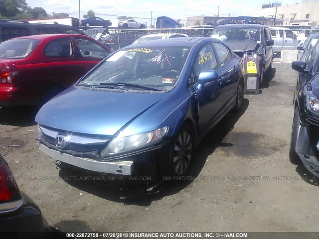 2HGFA1F80BH544475 - 2011 HONDA CIVIC EX BLUE photo 2