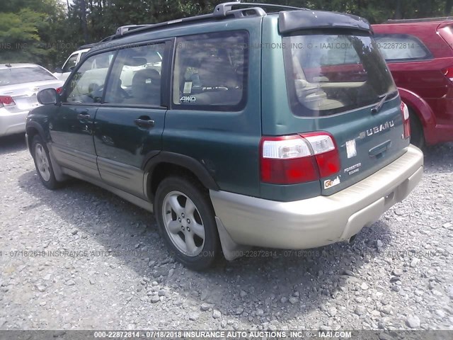 JF1SF655X1H719456 - 2001 SUBARU FORESTER S GREEN photo 3