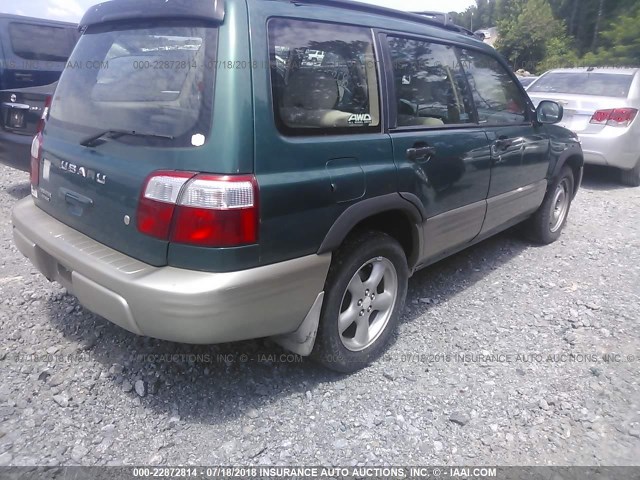 JF1SF655X1H719456 - 2001 SUBARU FORESTER S GREEN photo 4