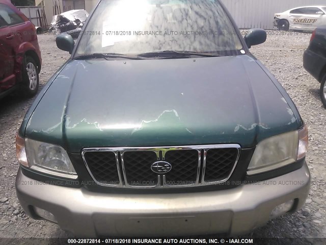 JF1SF655X1H719456 - 2001 SUBARU FORESTER S GREEN photo 6
