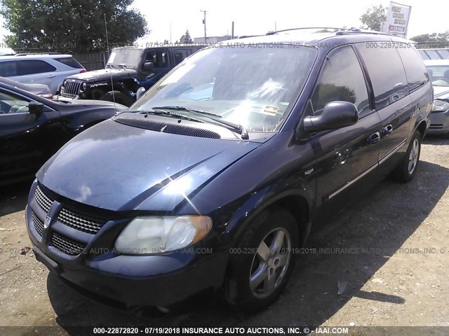 2D4GP44L04R566549 - 2004 DODGE GRAND CARAVAN SXT Dark Blue photo 2