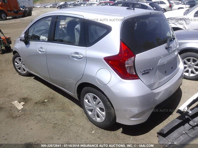 3N1CE2CP1HL355702 - 2017 NISSAN VERSA NOTE S/S PLUS/SV/SL/SR SILVER photo 3