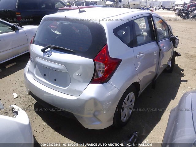 3N1CE2CP1HL355702 - 2017 NISSAN VERSA NOTE S/S PLUS/SV/SL/SR SILVER photo 4
