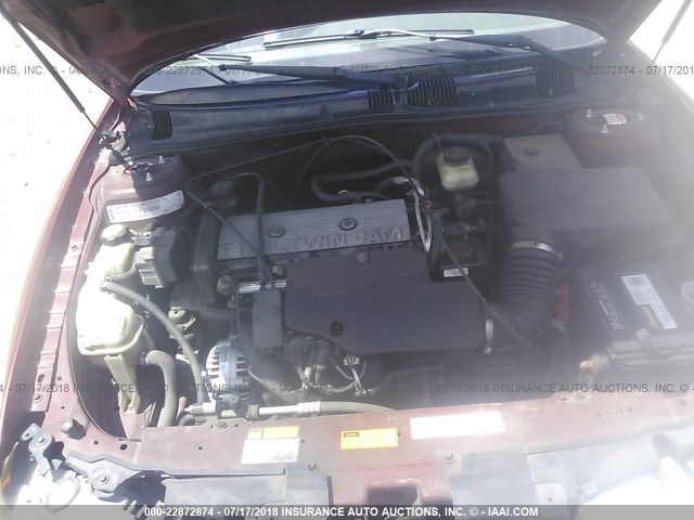 1G3NK52T7YC433569 - 2000 OLDSMOBILE ALERO GX BURGUNDY photo 10