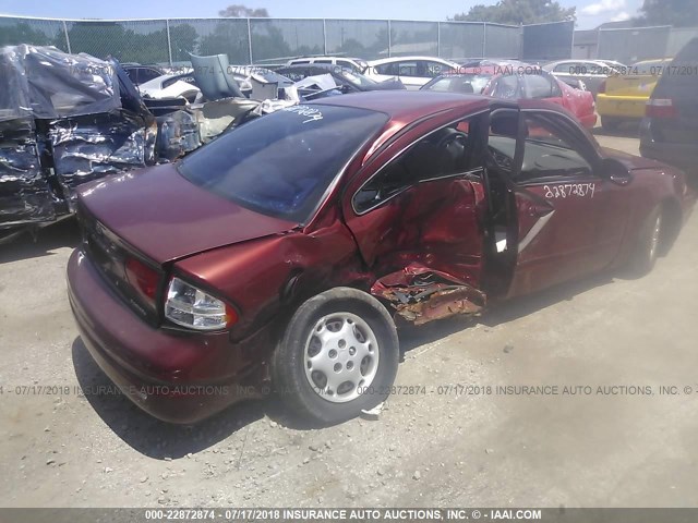 1G3NK52T7YC433569 - 2000 OLDSMOBILE ALERO GX BURGUNDY photo 4