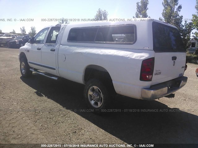 3D7KS28A07G818500 - 2007 DODGE RAM 2500 ST/SLT WHITE photo 3