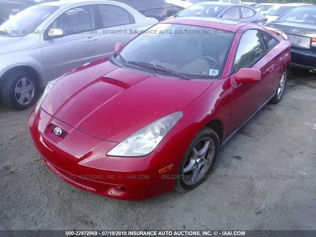 JTDDY32T4Y0028365 - 2000 TOYOTA CELICA GT-S RED photo 2
