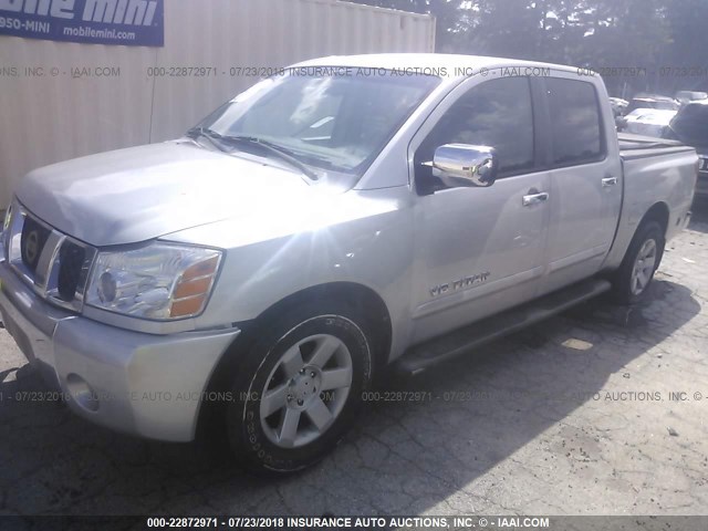 1N6BA07A86N549149 - 2006 NISSAN TITAN XE/SE/LE SILVER photo 2