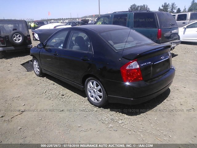 KNAFE121165347773 - 2006 KIA NEW SPECTRA LX/EX BLACK photo 3