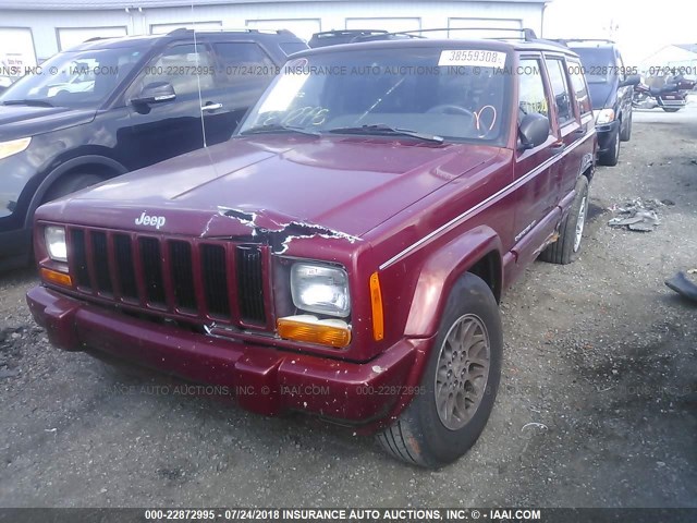 1J4FF78S0XL649212 - 1999 JEEP CHEROKEE LIMITED RED photo 2