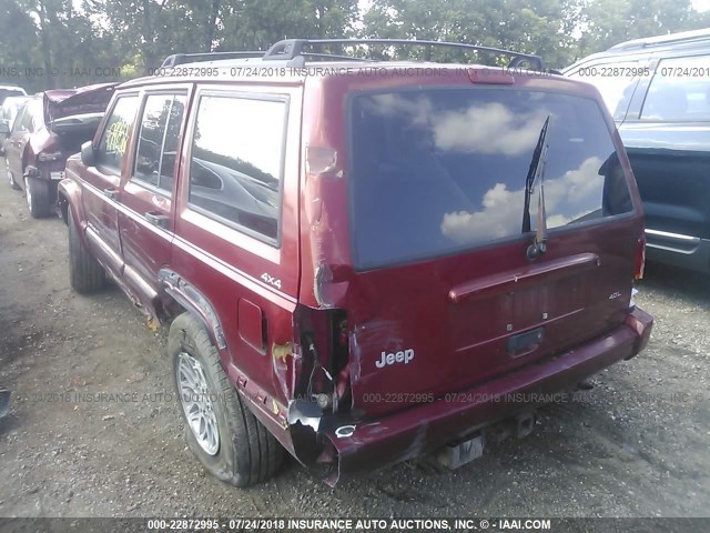 1J4FF78S0XL649212 - 1999 JEEP CHEROKEE LIMITED RED photo 3