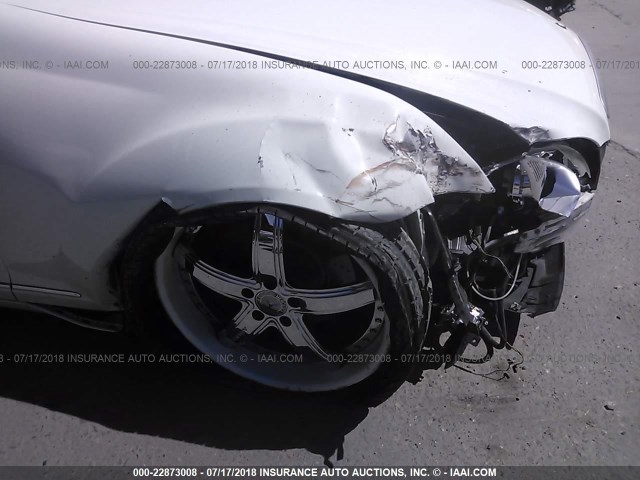 WDDNG71X68A154911 - 2008 MERCEDES-BENZ S 550 WHITE photo 6