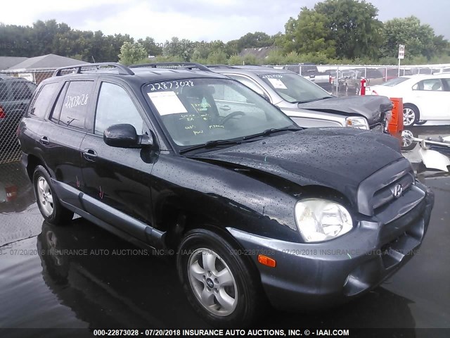 KM8SC13D75U950615 - 2005 HYUNDAI SANTA FE GLS/LX BLACK photo 1