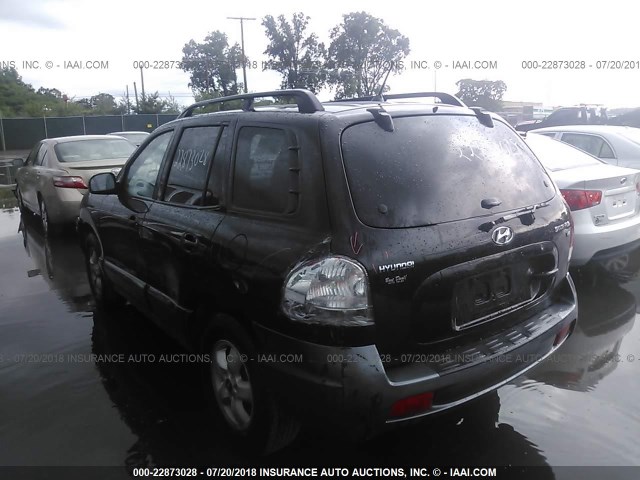 KM8SC13D75U950615 - 2005 HYUNDAI SANTA FE GLS/LX BLACK photo 3