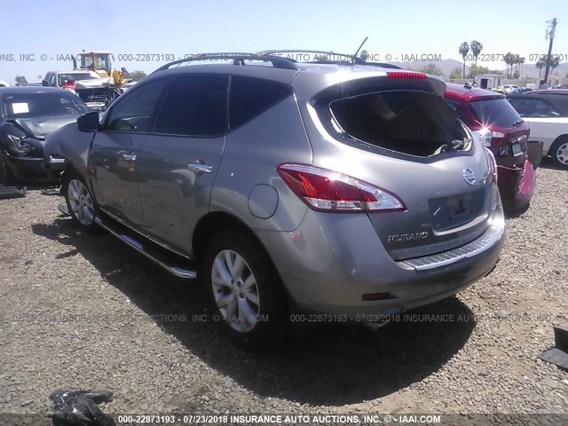 JN8AZ1MW6BW158801 - 2011 NISSAN MURANO S/SL/LE GRAY photo 3