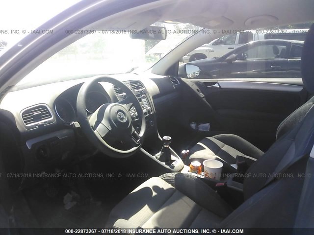 WVWAB7AJ3AW082769 - 2010 VOLKSWAGEN GOLF SILVER photo 5