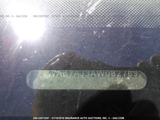 WVWAB7AJ3AW082769 - 2010 VOLKSWAGEN GOLF SILVER photo 9