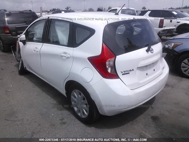 3N1CE2CP5FL404431 - 2015 NISSAN VERSA NOTE S/S PLUS/SV/SL/SR WHITE photo 3