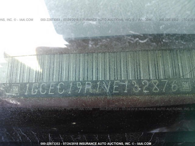 1GCEC19R1VE132876 - 1997 CHEVROLET GMT-400 C1500 RED photo 9