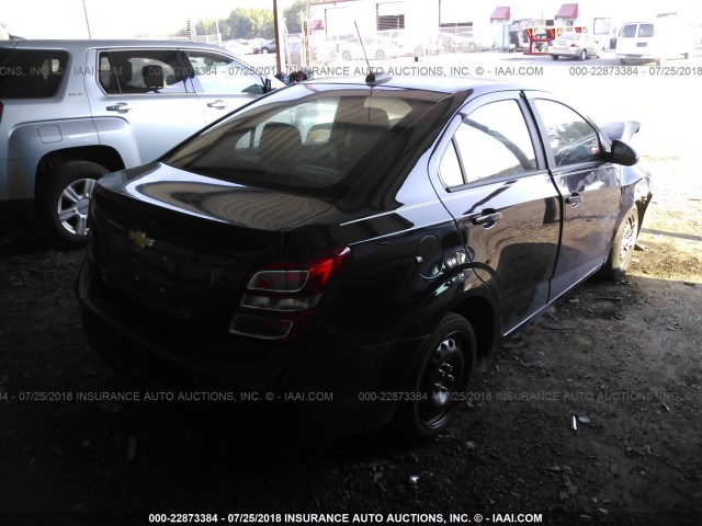 1G1JB5SH1H4164448 - 2017 CHEVROLET SONIC LS 黑色 照片 4