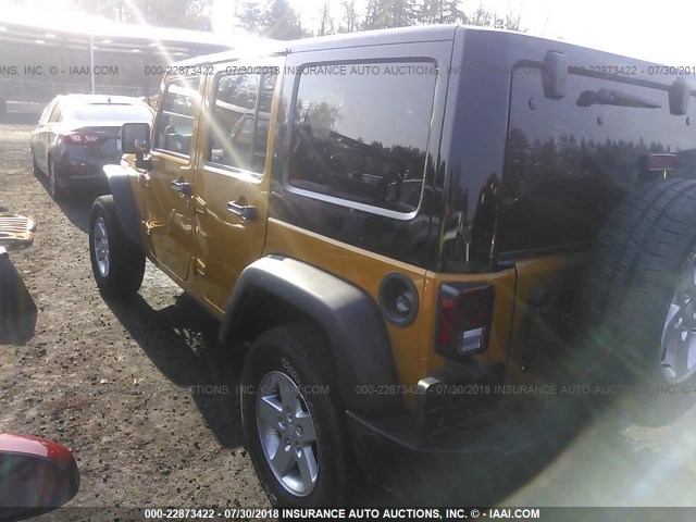 1C4BJWDG5EL259640 - 2014 JEEP WRANGLER UNLIMITE SPORT ORANGE photo 3