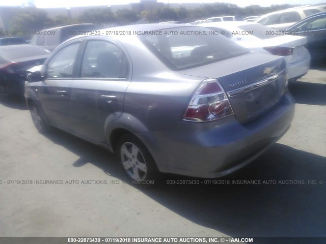 KL1TD56668B271341 - 2008 CHEVROLET AVEO LS SILVER photo 3