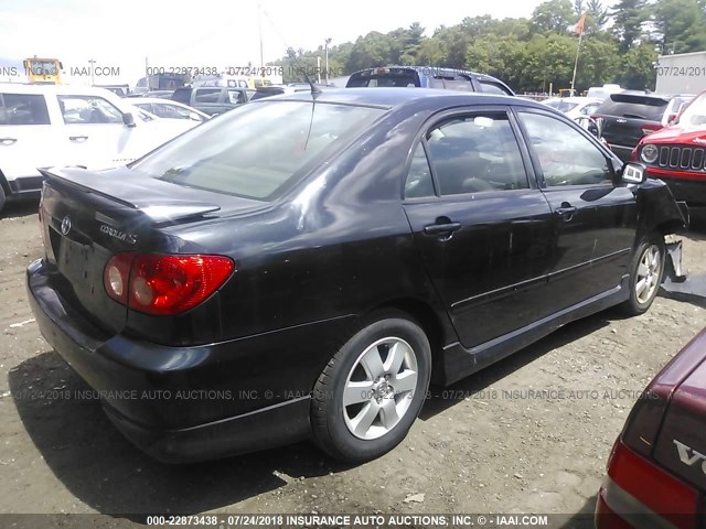 2T1BR32E95C379280 - 2005 TOYOTA COROLLA CE/LE/S BLACK photo 4