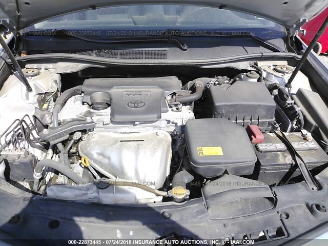 4T4BF1FK8CR234911 - 2012 TOYOTA CAMRY SE/LE/XLE SILVER photo 10