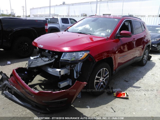 3C4NJCBB5HT611465 - 2017 JEEP COMPASS LATITUDE 红色 照片 2