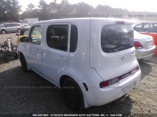 JN8AZ2KR9BT204593 - 2011 NISSAN CUBE S/SL/KROM WHITE photo 3