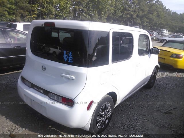 JN8AZ2KR9BT204593 - 2011 NISSAN CUBE S/SL/KROM WHITE photo 4