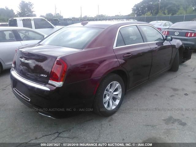 2C3CCAAG0GH141330 - 2016 CHRYSLER 300 LIMITED RED photo 4