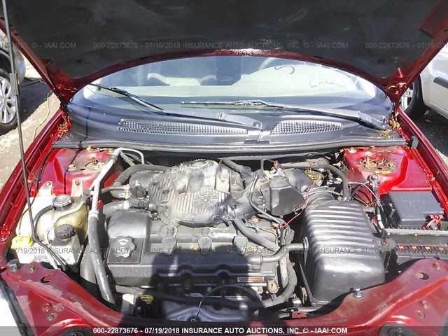 1B3EL46R96N182434 - 2006 DODGE STRATUS SXT RED photo 10