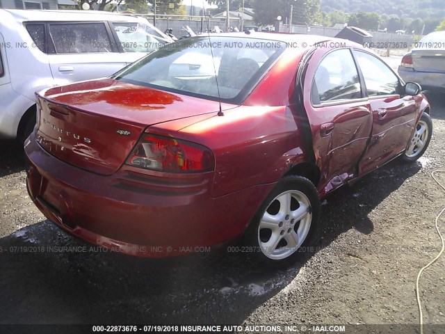 1B3EL46R96N182434 - 2006 DODGE STRATUS SXT RED photo 4