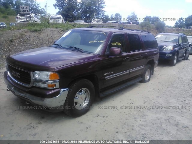 3GKFK16T1YG180192 - 2000 GMC YUKON XL K1500 PURPLE photo 2