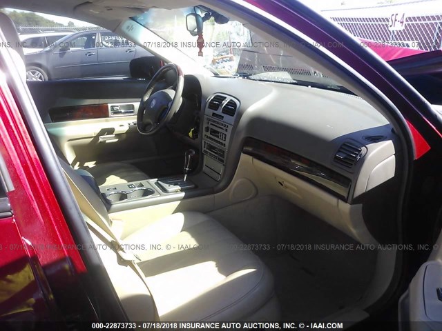 1LNHM87A05Y628116 - 2005 LINCOLN LS 红色 照片 5