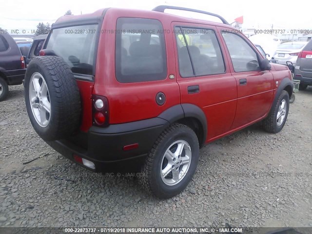 SALNM22222A361627 - 2002 LAND ROVER FREELANDER S RED photo 4