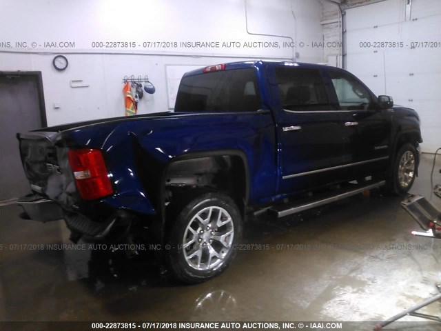 3GTU2VEC6EG403933 - 2014 GMC SIERRA K1500 SLT BLUE photo 4