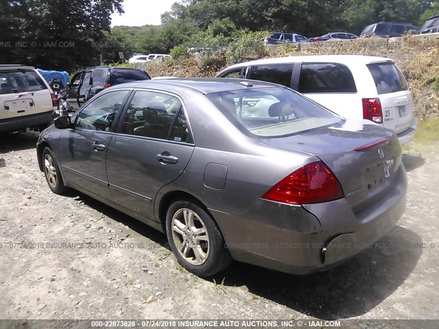 1HGCM56867A216601 - 2007 HONDA ACCORD EX ნაცრისფერი ფოტო 3
