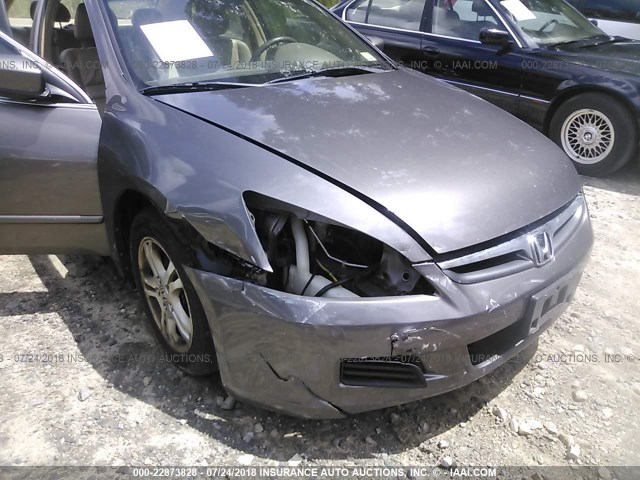 1HGCM56867A216601 - 2007 HONDA ACCORD EX GRAY photo 6