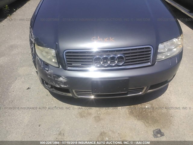 WAULC68E34A189666 - 2004 AUDI A4 1.8T QUATTRO GRAY photo 10