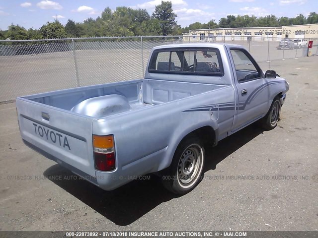 JT4RN81P3K0007921 - 1989 TOYOTA PICKUP 1/2 TON SHORT WHEELBASE DLX BLUE photo 4