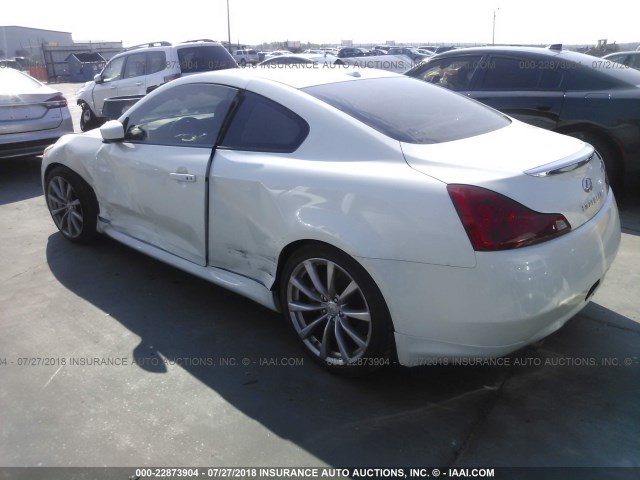 JNKCV64E08M115823 - 2008 INFINITI G37 JOURNEY/SPORT WHITE photo 3