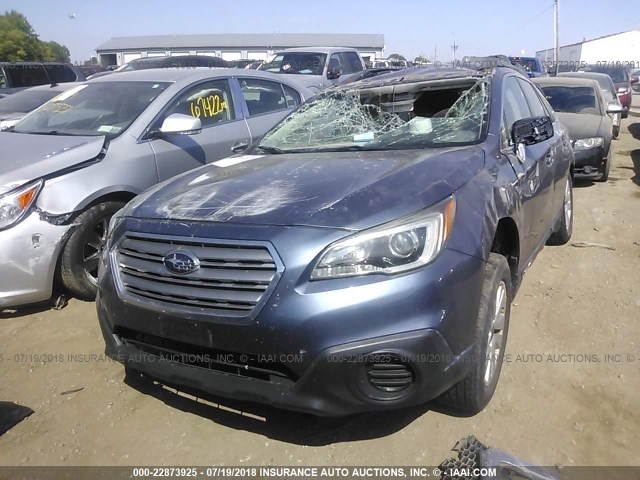 4S4BSBAC8F3245977 - 2015 SUBARU OUTBACK 2.5I BLUE photo 2