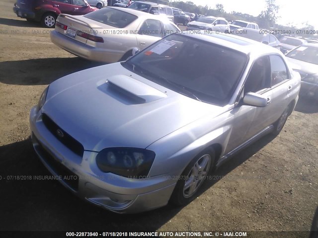 JF1GD29684G502781 - 2004 SUBARU IMPREZA WRX SILVER photo 2