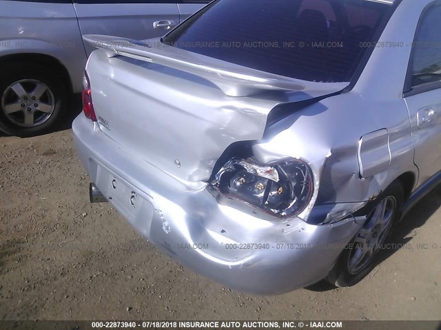 JF1GD29684G502781 - 2004 SUBARU IMPREZA WRX SILVER photo 6