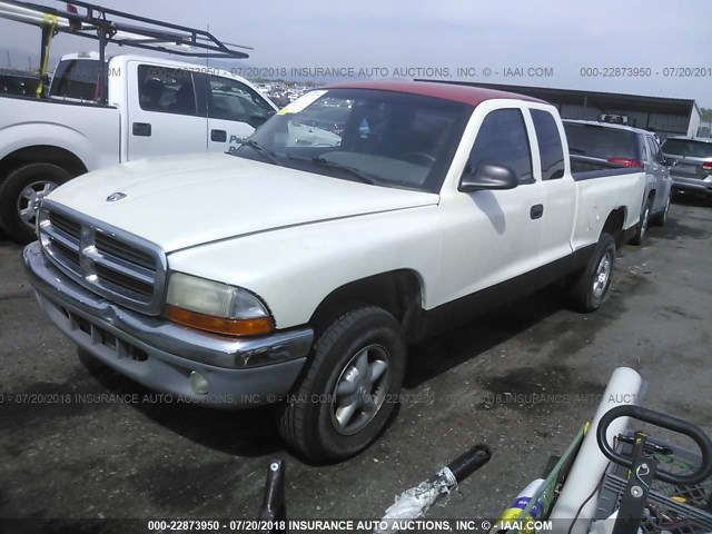 1B7GG23X8VS282981 - 1997 DODGE DAKOTA WHITE photo 2