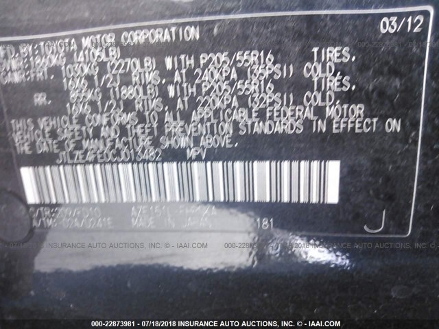 JTLZE4FE0CJ013482 - 2012 TOYOTA SCION XB Qara foto 9