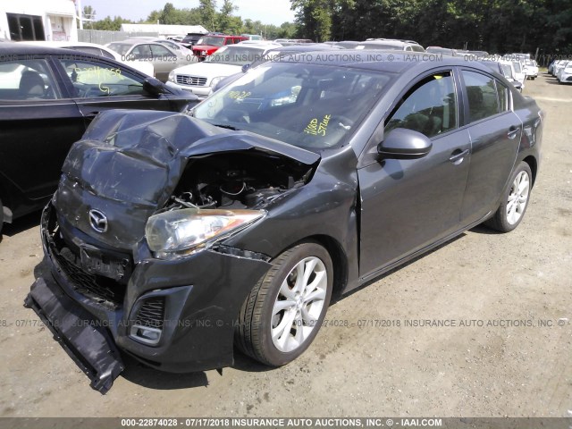 JM1BL1U61B1396697 - 2011 MAZDA 3 S GRAY photo 2