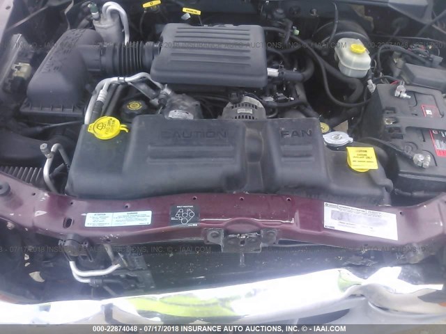 1B7GG2AN2YS754873 - 2000 DODGE DAKOTA QUAD MAROON photo 10